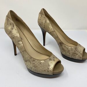 3/$25 Classiques Entier leather embossed Snake Heels